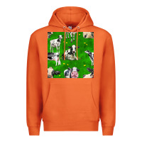 Carrot holstein cows seamless pattern Premium Hoodie - BundleAndBundleShop
