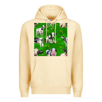 Pina Colada holstein cows seamless pattern Premium Hoodie - BundleAndBundleShop