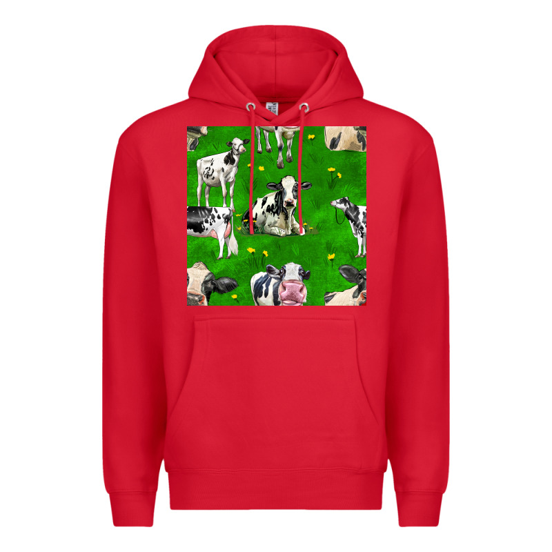 Holstein Cows Seamless Pattern Premium Hoodie by BundleAndBundleShop | Teevron