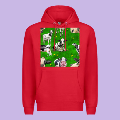 Holstein Cows Seamless Pattern Premium Hoodie Designed By Bundleandbundleshop