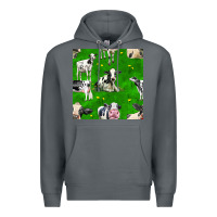 Rock holstein cows seamless pattern Premium Hoodie - BundleAndBundleShop