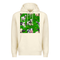 Sandshell holstein cows seamless pattern Premium Hoodie - BundleAndBundleShop