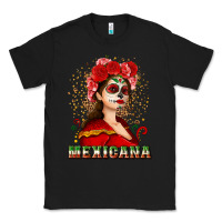 Black Sugar skull girl with Mexicana Classic Tee - NancyCooperArtShop
