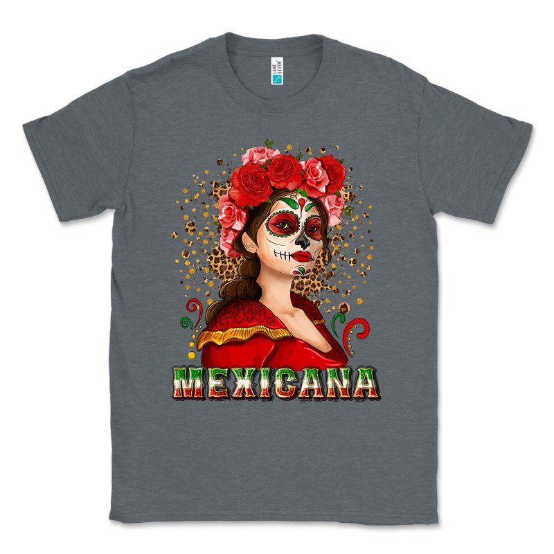 Sugar Skull Girl With Mexicana Classic Tee by NancyCooperArtShop | Teevron