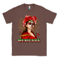 Chestnut Sugar skull girl with Mexicana Classic Tee - NancyCooperArtShop