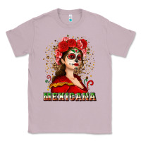 Lilac Sugar skull girl with Mexicana Classic Tee - NancyCooperArtShop