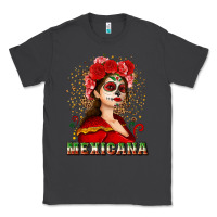 Smoke Sugar skull girl with Mexicana Classic Tee - NancyCooperArtShop