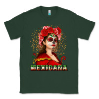 Sports Green Sugar skull girl with Mexicana Classic Tee - NancyCooperArtShop
