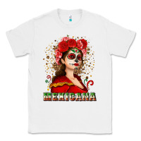 White Sugar skull girl with Mexicana Classic Tee - NancyCooperArtShop