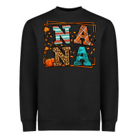 Black Fall Autumn Leopard Nana Heavyweight Sweatshirt - LillyAllenDesigns