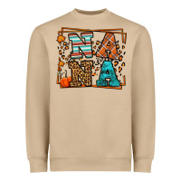 Mushroom Fall Autumn Leopard Nana Heavyweight Sweatshirt - LillyAllenDesigns