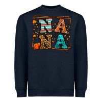 Navy Fall Autumn Leopard Nana Heavyweight Sweatshirt - LillyAllenDesigns