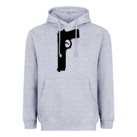 Heather Grey THE SOPRANOS GUN Heavyweight Hoodie - minhPixels