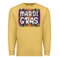 Antique Gold mardi gras fleur de lis brush stroke Premium Sweatshirt - Artiststas
