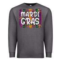 Charcoal Heather mardi gras fleur de lis brush stroke Premium Sweatshirt - Artiststas