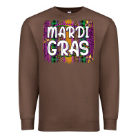 Chestnut mardi gras fleur de lis brush stroke Premium Sweatshirt - Artiststas