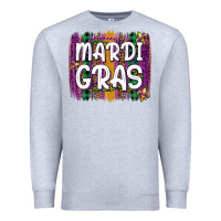 Heather Grey mardi gras fleur de lis brush stroke Premium Sweatshirt - Artiststas