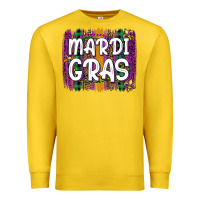 Lemon mardi gras fleur de lis brush stroke Premium Sweatshirt - Artiststas