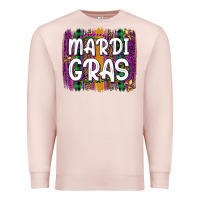 Pale Pink mardi gras fleur de lis brush stroke Premium Sweatshirt - Artiststas