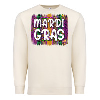 Sandshell mardi gras fleur de lis brush stroke Premium Sweatshirt - Artiststas