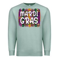 Seafoam mardi gras fleur de lis brush stroke Premium Sweatshirt - Artiststas