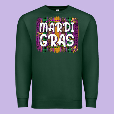 Mardi Gras Fleur De Lis Brush Stroke Premium Sweatshirt Designed By Artiststas