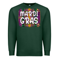 Sports Green mardi gras fleur de lis brush stroke Premium Sweatshirt - Artiststas