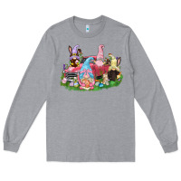 Heather Grey Easter gnomies truck  Easter Day Long Sleeve Tee - CowGirlArtShop