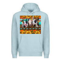 Blue Mist heifers and sunflowers Premium Hoodie - Jasminsmagicworld