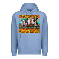 Colony Blue heifers and sunflowers Premium Hoodie - Jasminsmagicworld