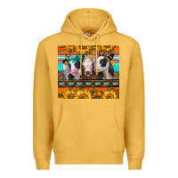 Mustard heifers and sunflowers Premium Hoodie - Jasminsmagicworld