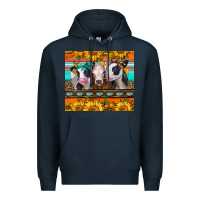 Navy heifers and sunflowers Premium Hoodie - Jasminsmagicworld