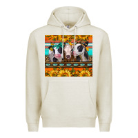 Oatmeal Heather heifers and sunflowers Premium Hoodie - Jasminsmagicworld