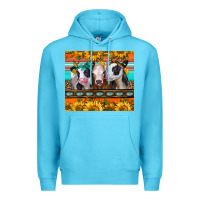 Ocean Blue heifers and sunflowers Premium Hoodie - Jasminsmagicworld