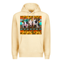 Pina Colada heifers and sunflowers Premium Hoodie - Jasminsmagicworld