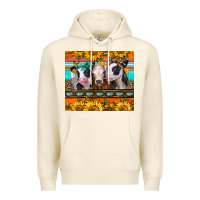 Sandshell heifers and sunflowers Premium Hoodie - Jasminsmagicworld