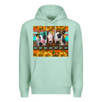 Seafoam heifers and sunflowers Premium Hoodie - Jasminsmagicworld