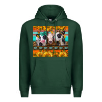 Sports Green heifers and sunflowers Premium Hoodie - Jasminsmagicworld