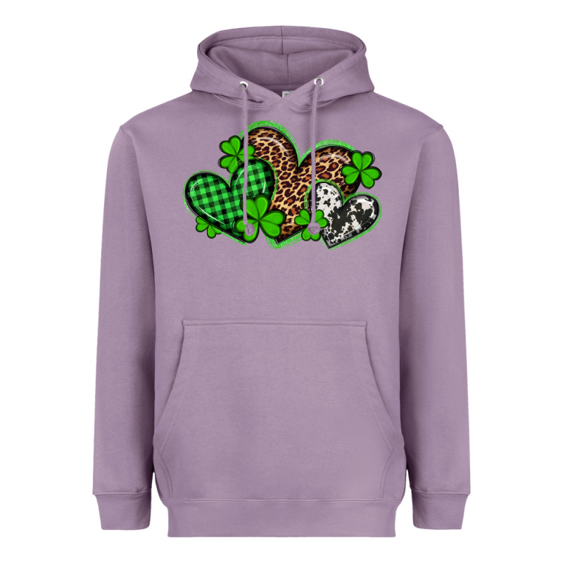 St Patricks Day Western Hearts Heavyweight Hoodie by Artiststas | Teevron