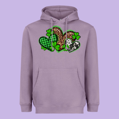 St Patricks Day Western Hearts Heavyweight Hoodie Designed By Artiststas