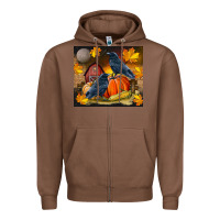 Chestnut Fall Crow Zipper Hoodie - LillyAllenDesigns