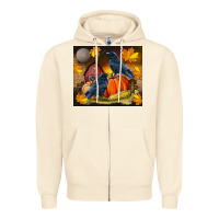 Sandshell Fall Crow Zipper Hoodie - LillyAllenDesigns