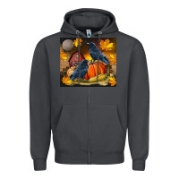 Smoke Fall Crow Zipper Hoodie - LillyAllenDesigns