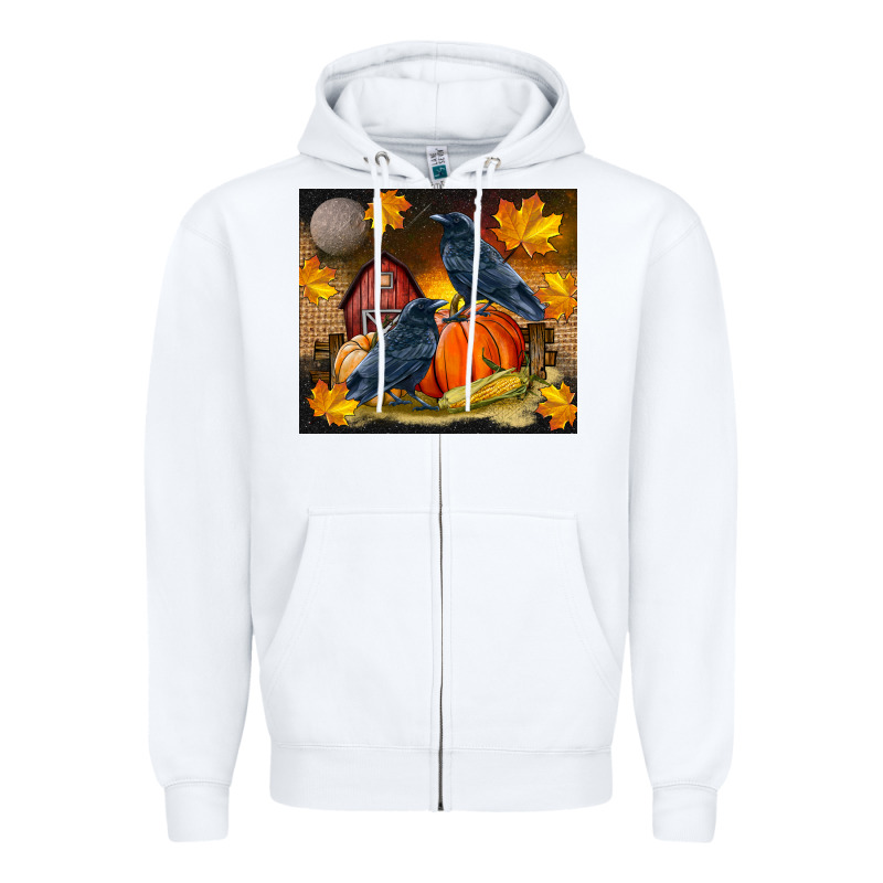 Fall Crow Zipper Hoodie by LillyAllenDesigns | Teevron