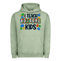 Pigment Oil Green i teach ausome kids Urban Hoodie - AdoDesignShop