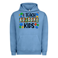 Pigment Pebble Blue i teach ausome kids Urban Hoodie - AdoDesignShop