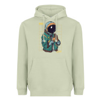 Matcha astronaut space travel retro aesthetic streetwear t shirt Heavyweight Hoodie - minhPixels
