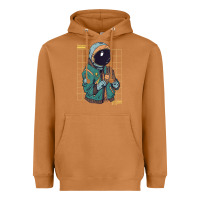 Meerkat astronaut space travel retro aesthetic streetwear t shirt Heavyweight Hoodie - minhPixels