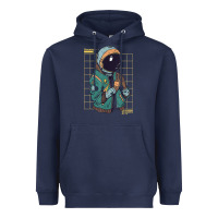 Navy astronaut space travel retro aesthetic streetwear t shirt Heavyweight Hoodie - minhPixels