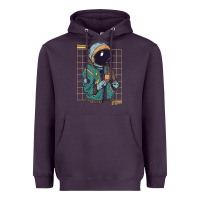 Plum astronaut space travel retro aesthetic streetwear t shirt Heavyweight Hoodie - minhPixels